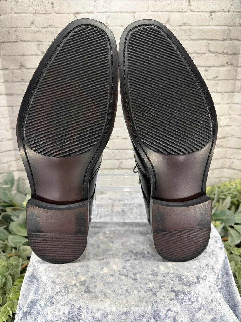 JOSEPH ABBOUD - Black Leather Wingtip Dress Oxfords - Mens 9W(EEE) 🖤 EUC